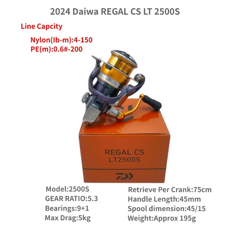 2024 DAIWA REGAL CS LT Lightweight Spining Fishing Reel 1000S