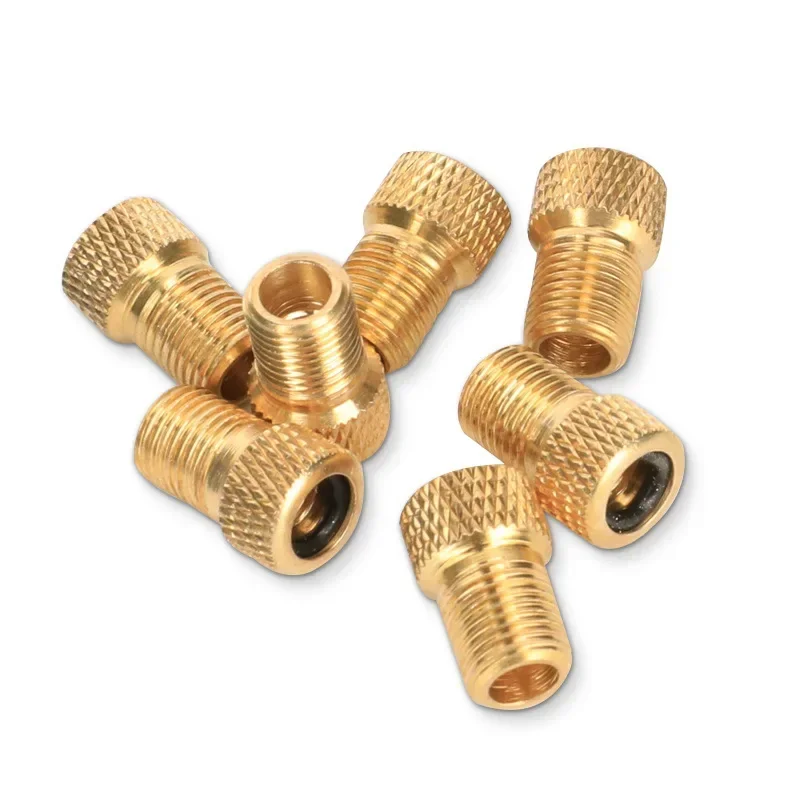 Adapter zaworu rowerowego 4 szt. F/V na A/V, konwerter zaworu Presta na Schrader, złoty adapter zaworu francuskiego do opon rowerowych, akcesoria rowerowe
