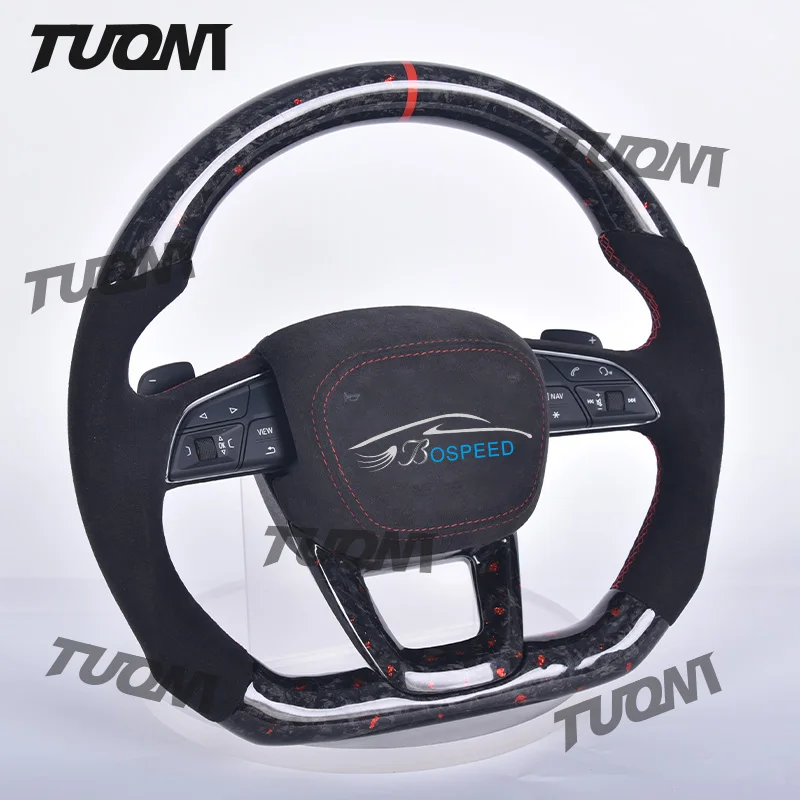 

Forged Carbon Fiber Steering Wheel For Audi A4 B9 RS6 RS7 S4 A3 8V Q7 A6 C6 Q8 SQ5 Q3 Q5