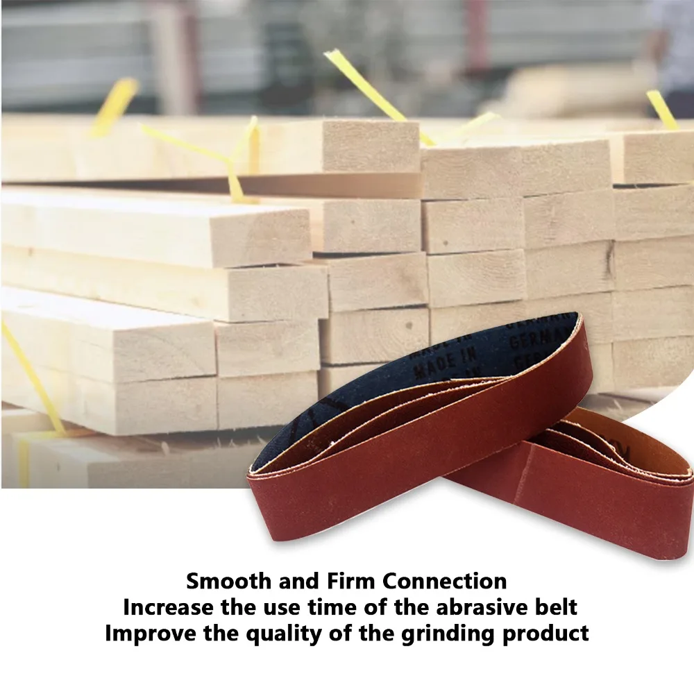 10pcs 80 Grit Sanding Belts 330 x 30 mm / 1.2 x 13 Inch Alumina Abrasive Sanding Belts Belt Sander Sandpaper Cutting Machine