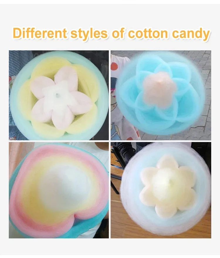 Automatic Gas Candy Floss Maker Red Color Snack Machine Commercial Cotton Candy Floss Machine Marshmallow Making Machine