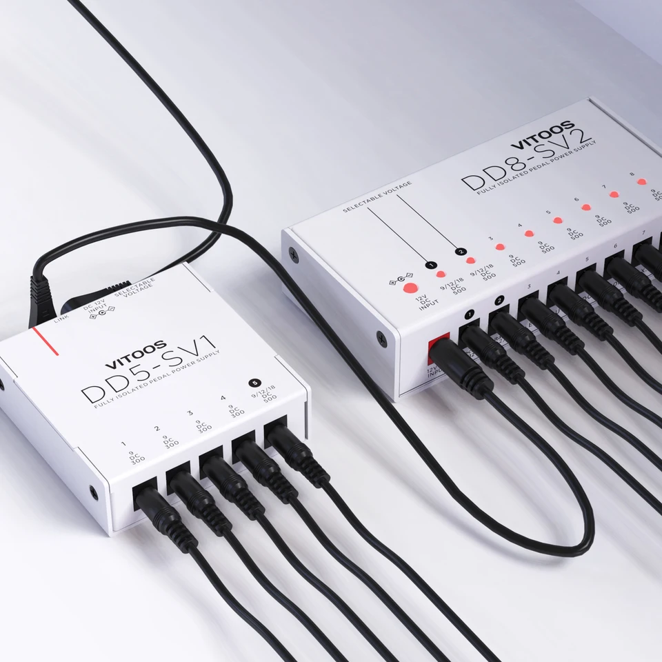 VITOOS DD5-SV1 エフェクトペダル電源 完全絶縁 フィルターリップル