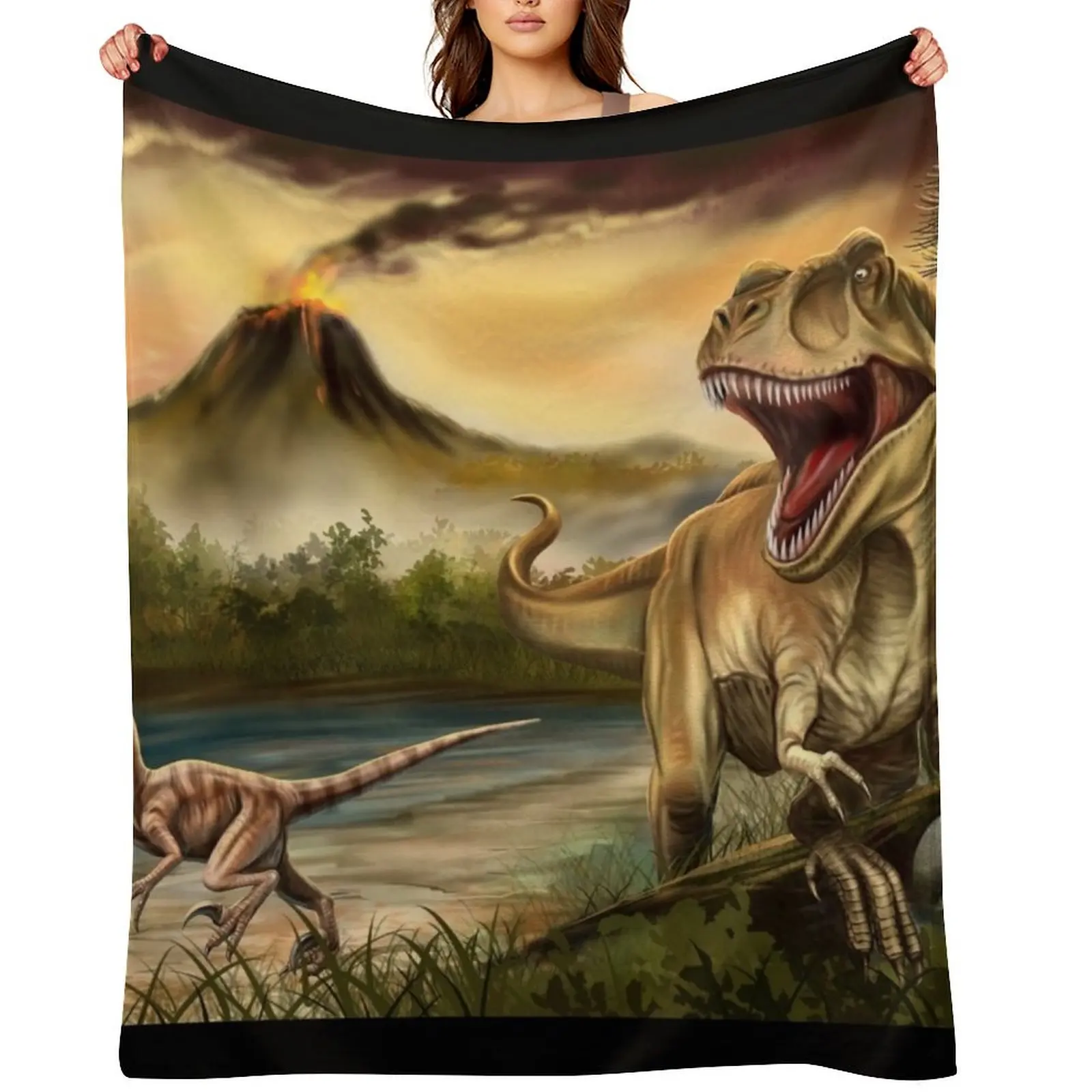 

Predator Dinosaurs Throw Blanket for babies Blankets For Bed anime Loose Blankets