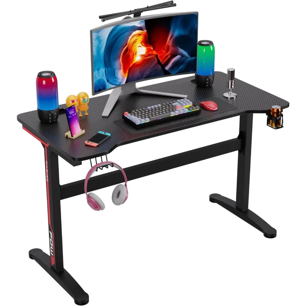 

47-Inch Extra Large Gaming Desk: Modern Ergonomic Racing-Style Computer/Office/Student Writing Table