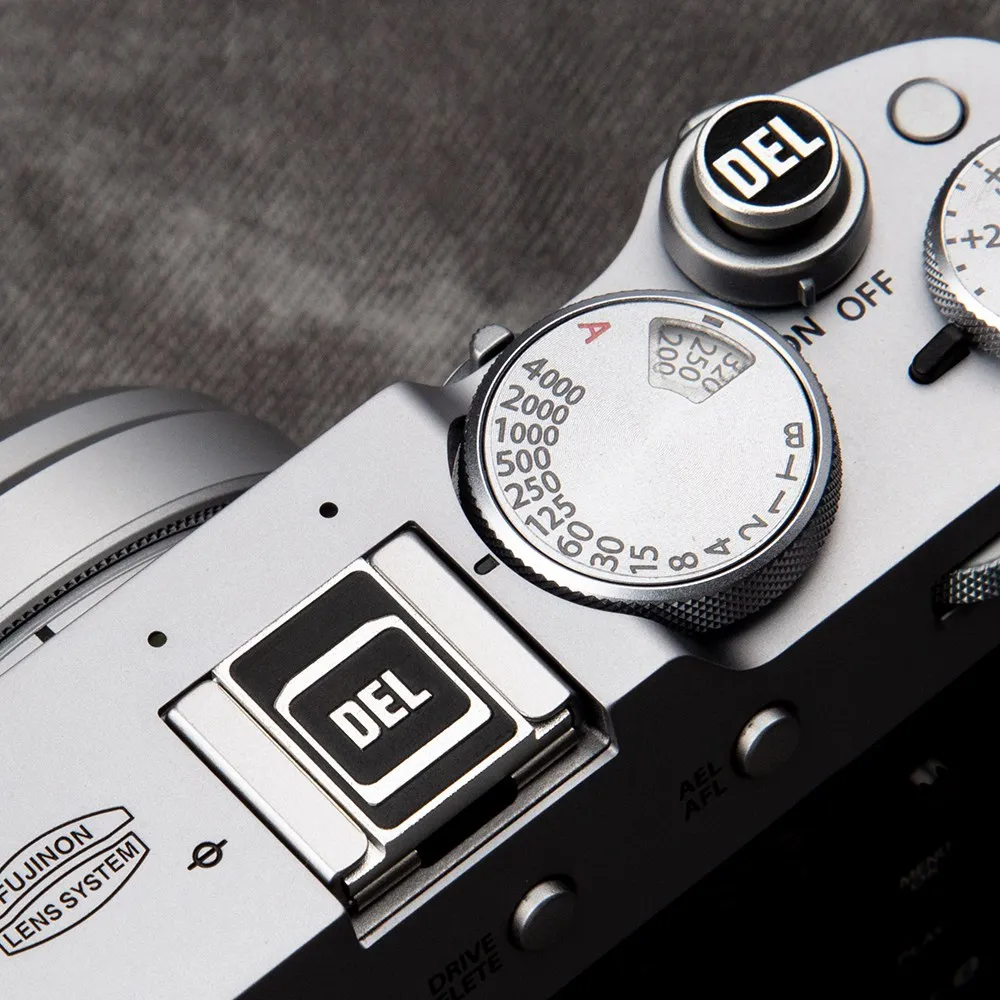 For Nikon ZF Fuji X100VI XM5 XT5 XE4 XT30III Sony A7M4 A7C2 Leica Camera Metal Hot Shoe Cover Shutter Button Soft Release Button