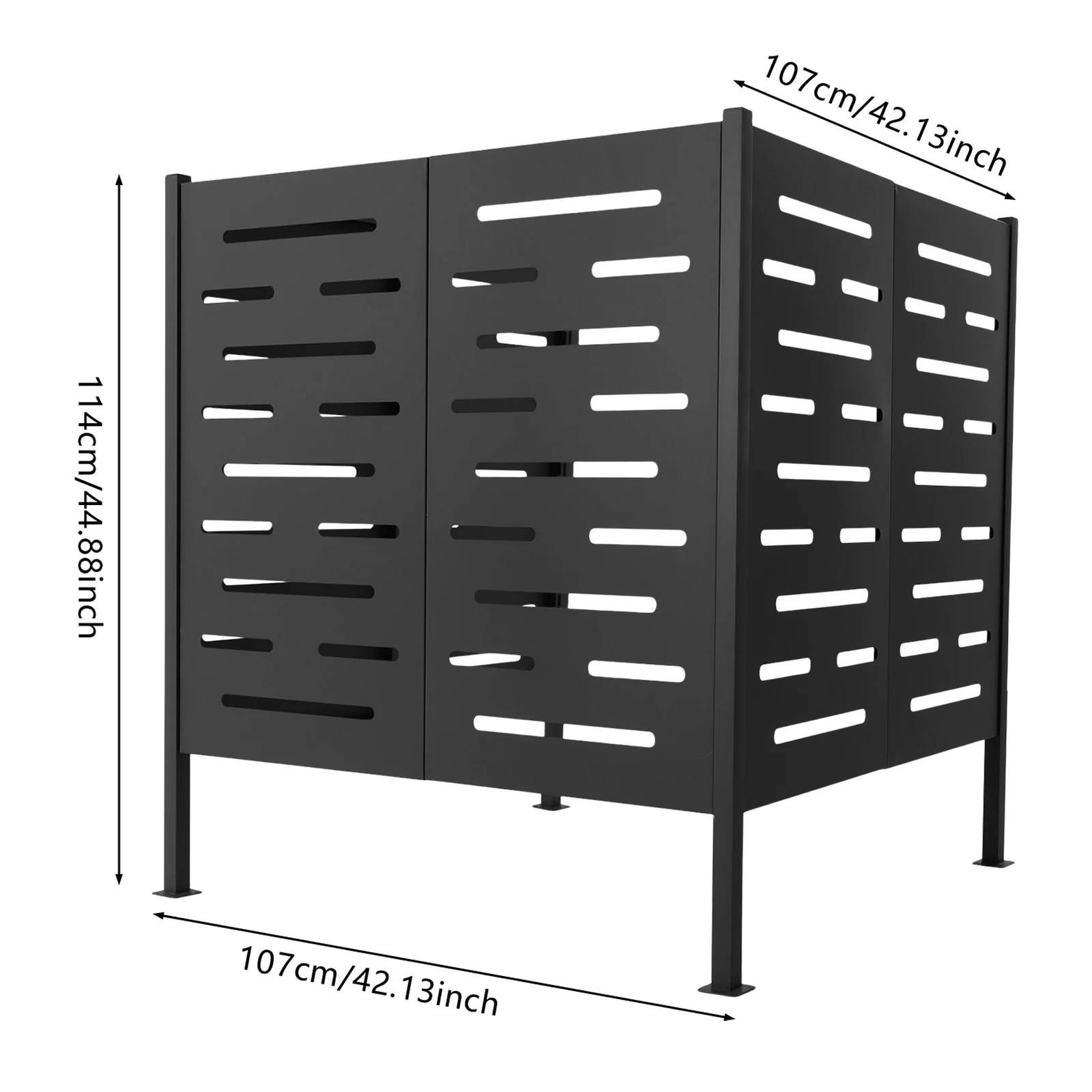Pagar AC Abu-abu Gelap Multi-Scene (Pelindung AC/Pagar Tempat Sampah/Pagar Hewan Peliharaan) - Cocok untuk Kebanyakan Unit AC di Pasar, Ideal untuk Teras