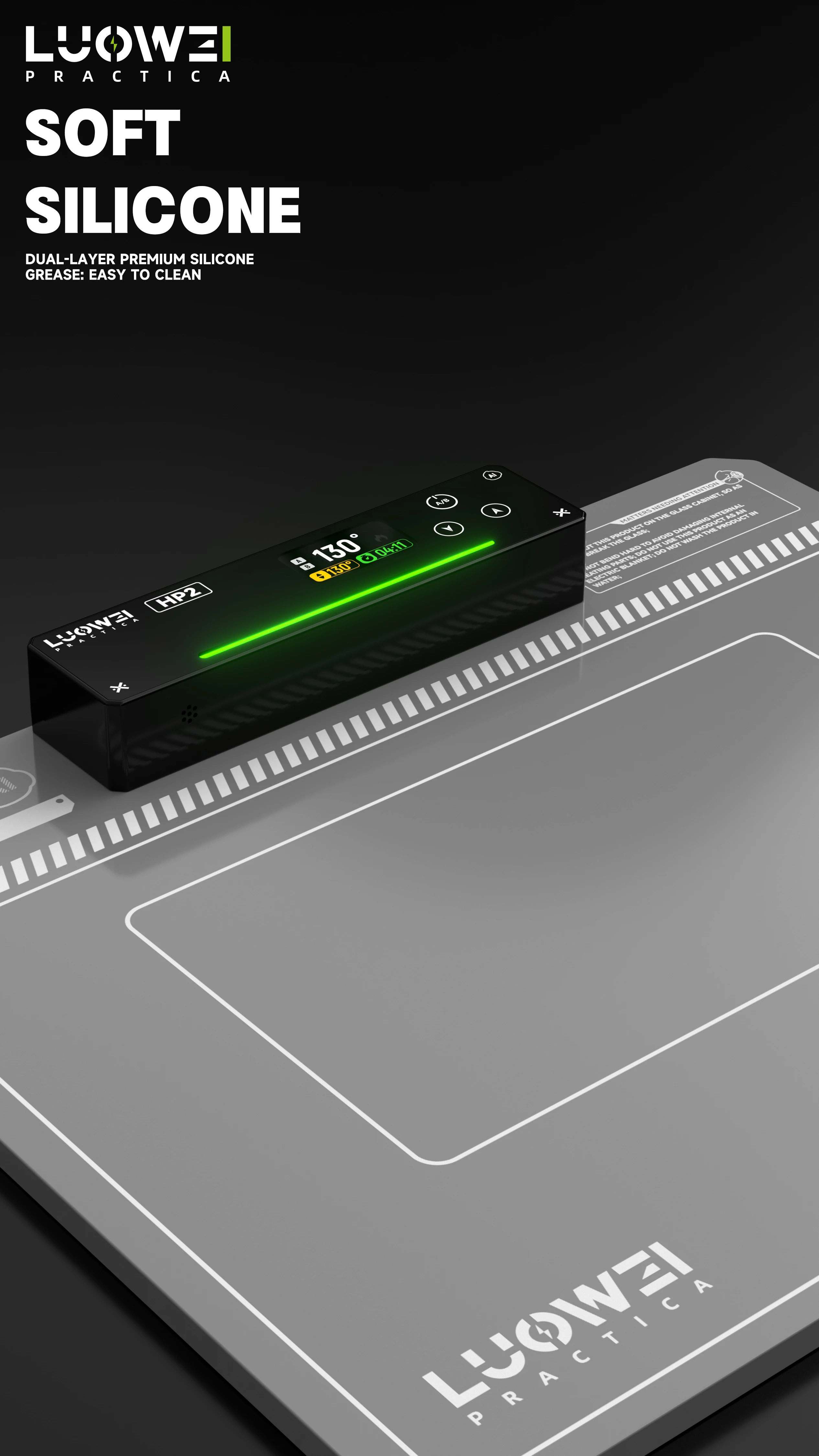 LUOWEI almohadilla de silicona para reparación móvil de área grande de 15 pulgadas/precalentador Luowei Silione tamaño grande 330x270MM W0RK AREA/mesa de reparación de automóviles