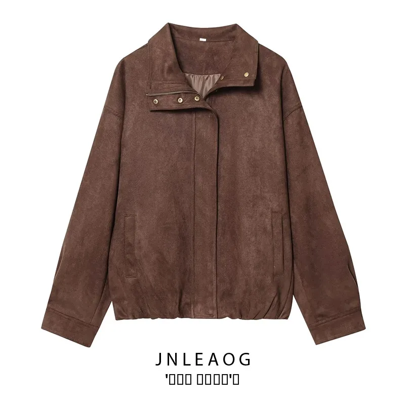 

Faionable Осеннее женское кожаное пальто Jaet с защитой от меха, универсальный дизайн Sli, теплое длинное пальто из полиэстера све, застежка-молния