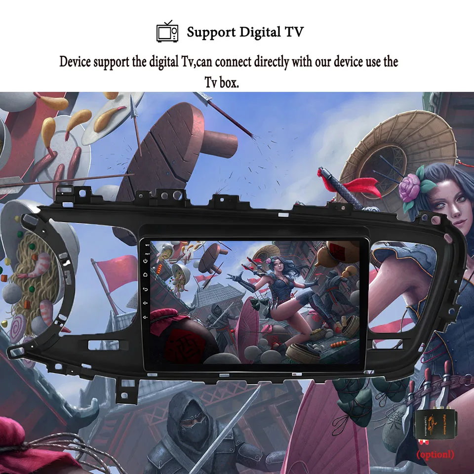 9‘’ QLED Android 14 8G Ram Car GPS Navi Music Video Multimedia Player For Kia K5 Optima 2010 - 2015 Auto Stereo Head Unit