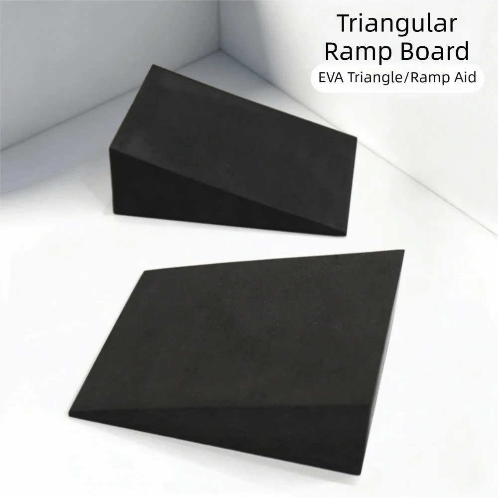 1Pair Fitness Accessories EVA Yoga Wedge Blocks Portable Black Stretch Slant Boards Non-Slip Foam Yoga Wedge Home Gym Yoga