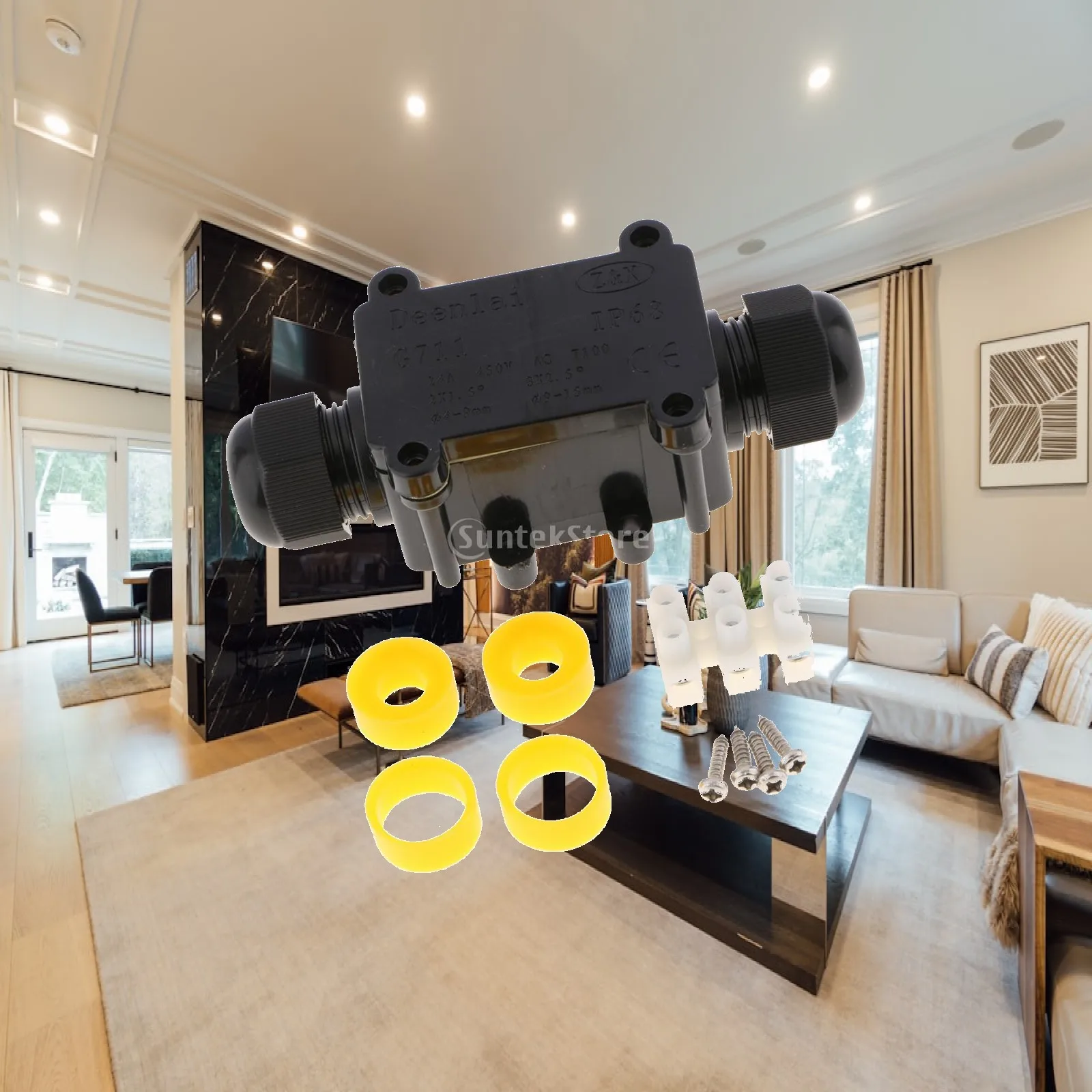 Electrical Waterproof Junction Box Outdoor IP68 2 Way Cable Wire Connector for Underwater Lighting