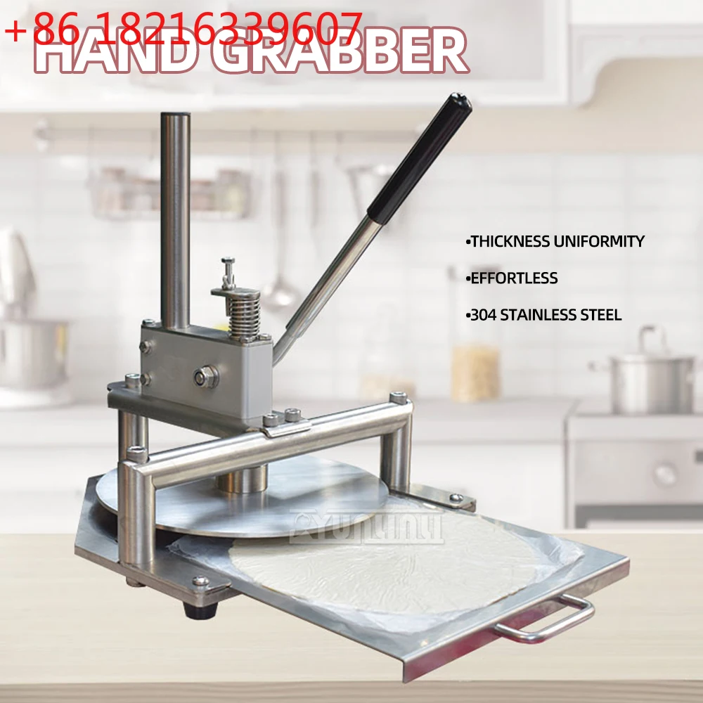 TAO Manual Pizza Former Dough Press Machine Stainless Steel Dough Flattening Machine Commercial Food Processor