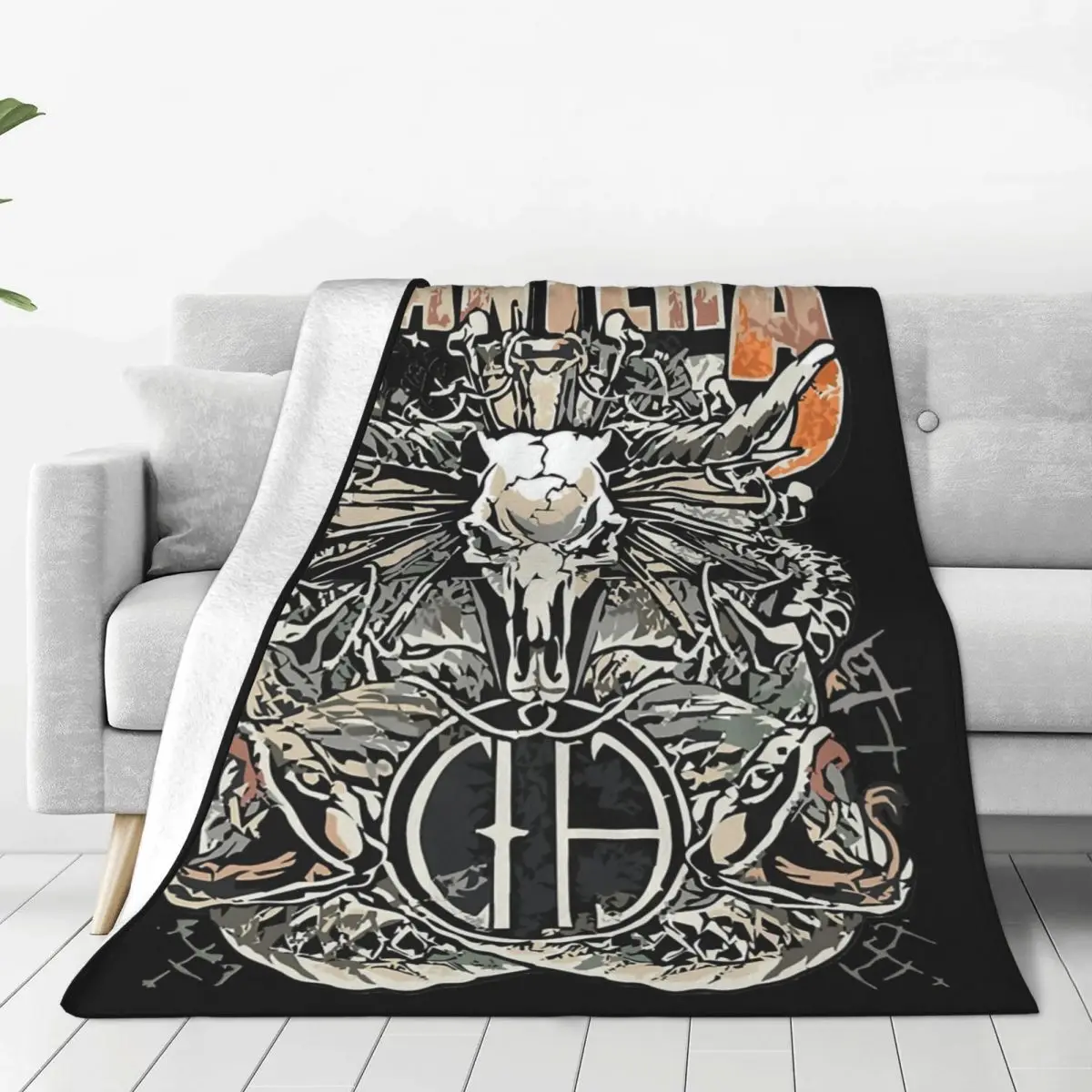 Rock Band Pantera Blankets Flannel Hip Hop Lightweight Throw Blankets for Outdoor Travel Bedspread