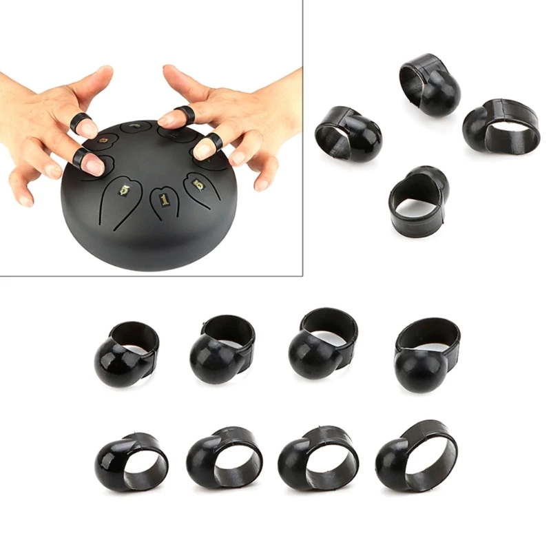 4 Pcs Tongue Drum Drumstick Finger Sleeves Silicone Knocking Finger Pick Cover Percussion Drums Accessories Durable 24BD