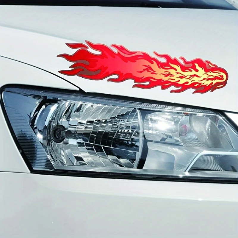 

Черные или серебристые наклейки с красным пламенем для автомобилей - прочные ПВХ-стикеры для кузова авто, идеально подходят для фар и бамперов, для белых автомобилей