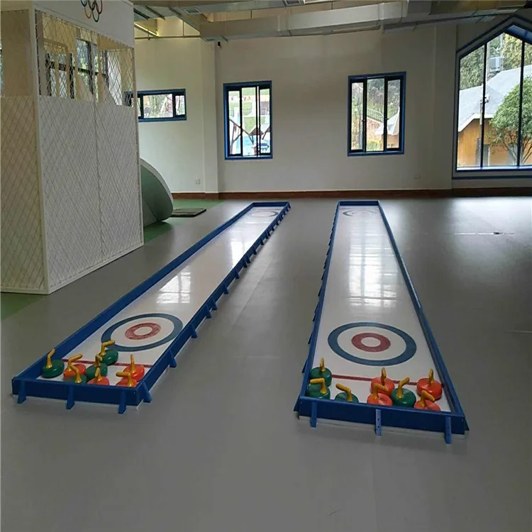High Quality Portable PVC Curling Training Floor Cheap Plastic Ice Slide