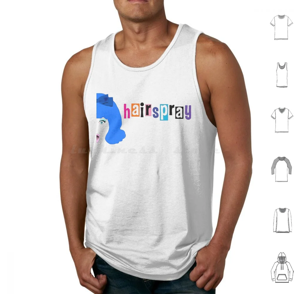 Hairspray-Logo Tank Tops Print Cotton Hair Spray Logo Logo Hairspray Musical Music Movie Film Link Theater Zac