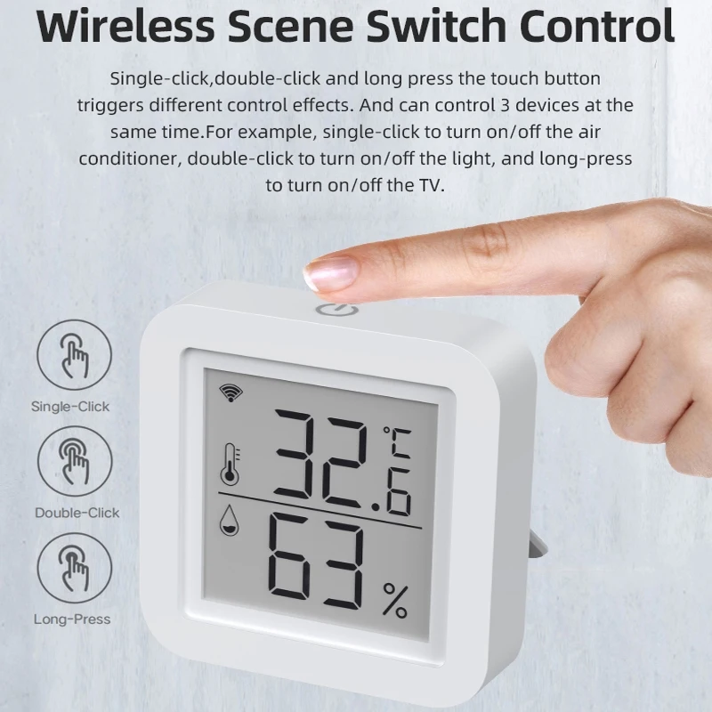 WIFI Tuya Temperature Humidity Sensor S15 Pro 3 in 1 Super Hub Remote Control + Wireless Scene Switch + Thermometer