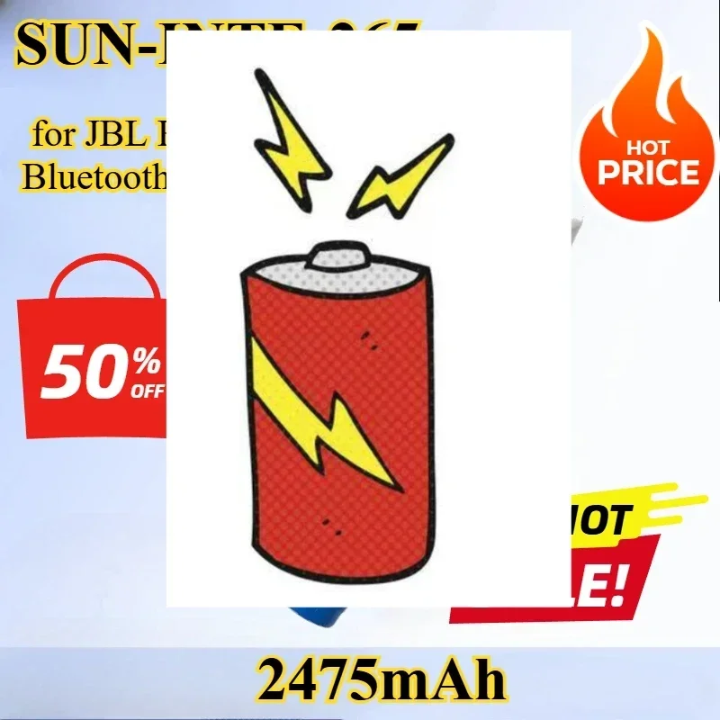

2475mAh SUN-INTE-265 Is Suitable for JBL PartyBox on The Go Bluetooth Wireless Speaker Battery Replacement