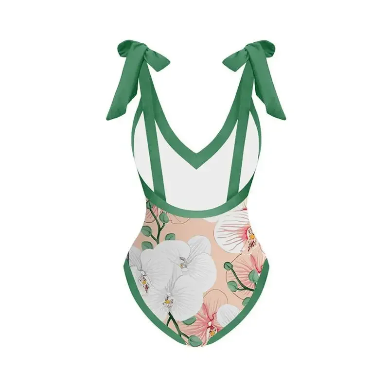 2025 nuevo traje de baño de una pieza con falda para mujer, traje de baño para cubrir, vestido de playa para mujer, traje de baño brasileño para playa para mujer