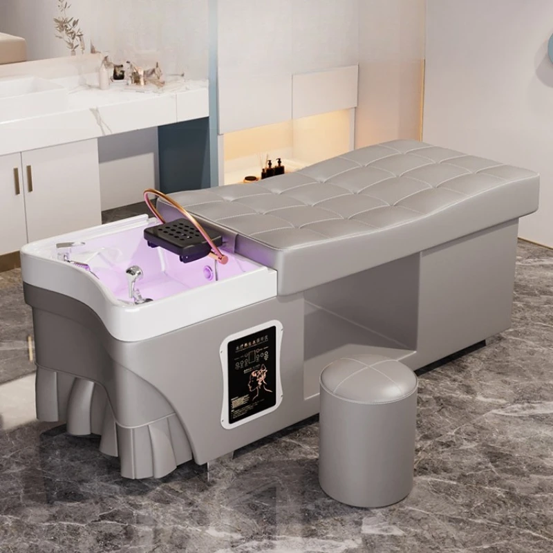 Minimalist European Style Shampoo Bed Ceramic Styling Ergonomic Shampoo Bed Luxury Designer Meubles De Salon Beauty Furniture