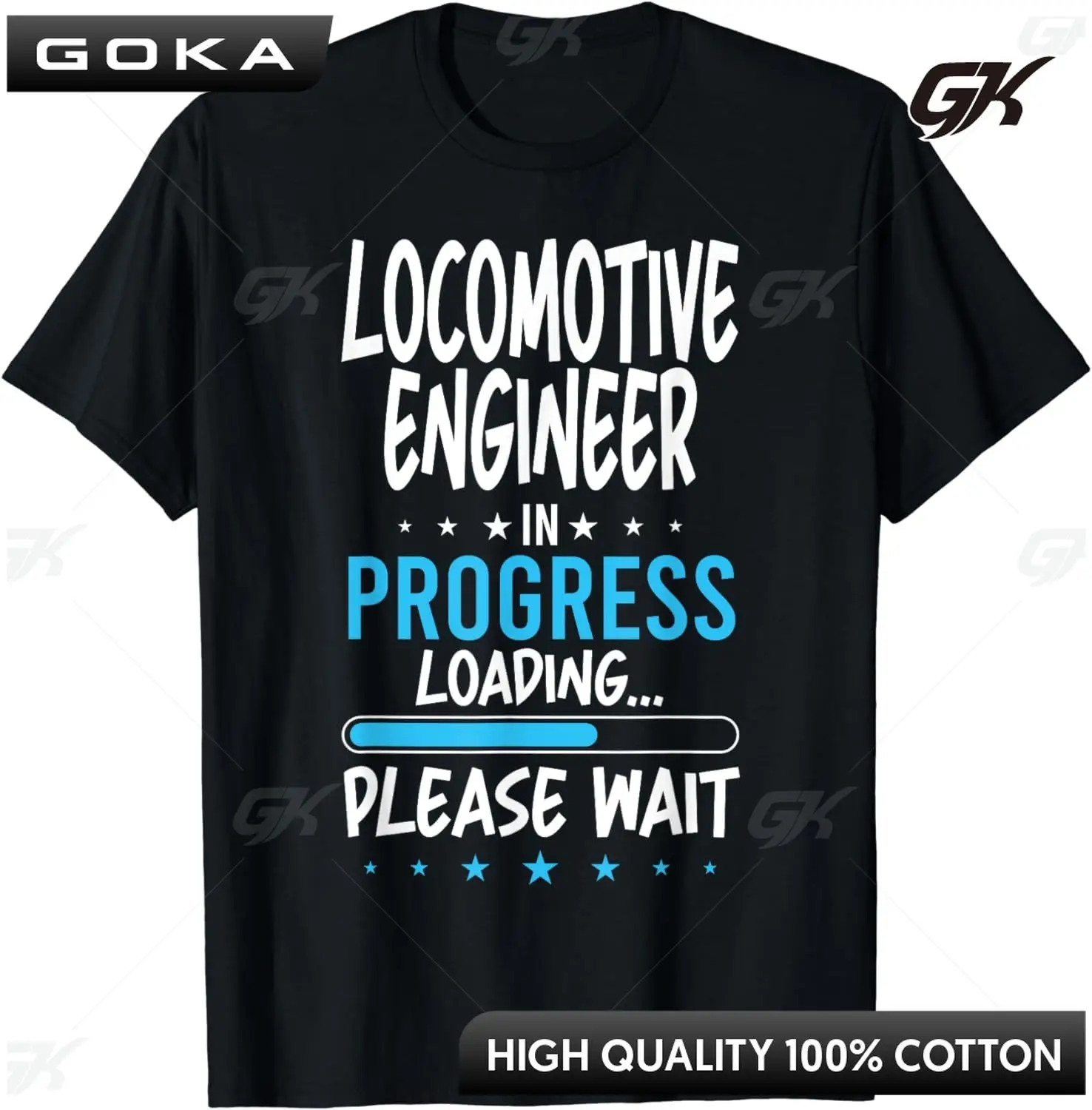 Men Locomotive Engineer in Progress T-Shirt Best Gift Graphic Cotton Streetwear Short Sleeve Birthday Gifts Regular T-shirt