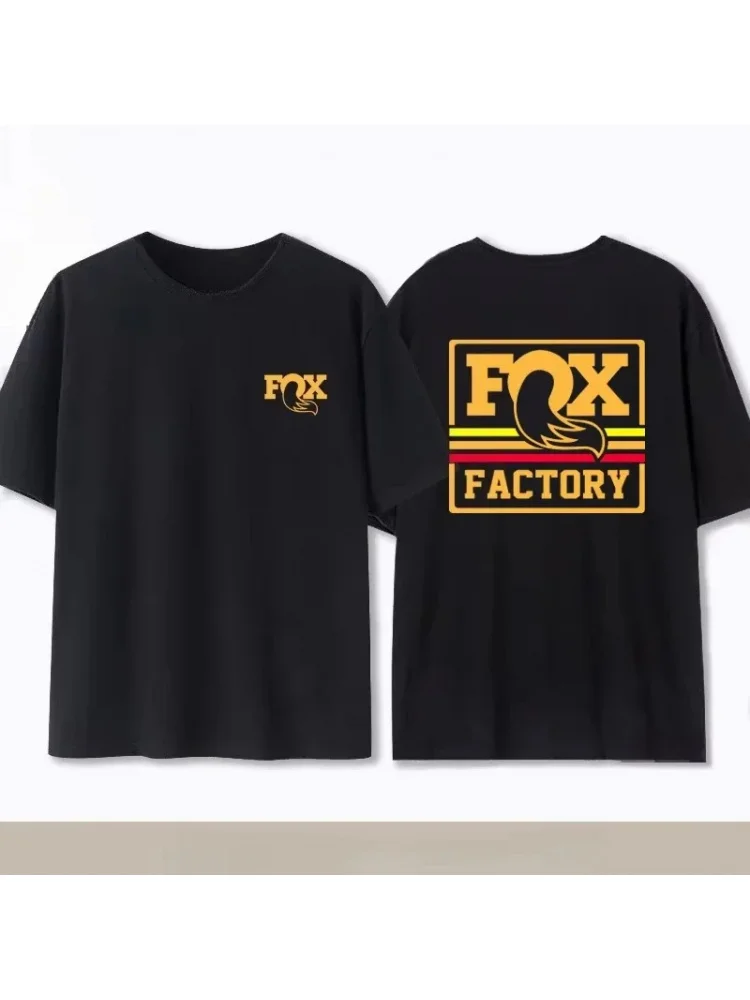 AliExpress NONE Summer Fox Racing Cross - country Mountain Bike Commemorative T - shirt High Quality Fashion Men Women Short Sleeve Round Neck