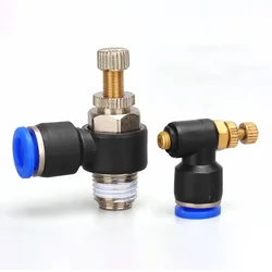 SL quick connect pneumatic connector throttle speed controller M3, M5, 1/8