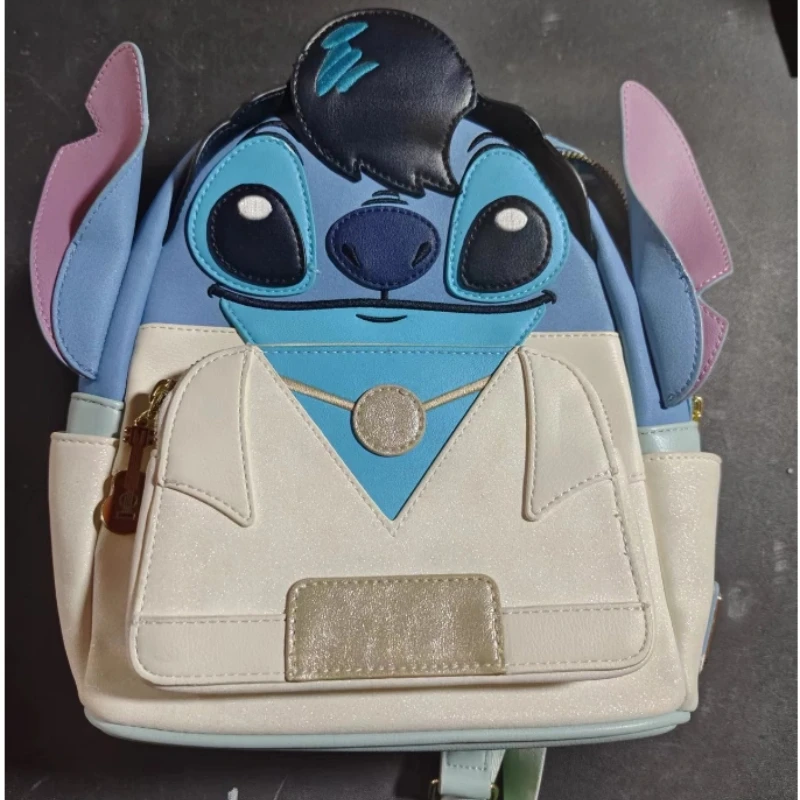 Loungefly Disney 2025 In Stock Stitch Mini Travel Backpack Cute Cartoon Character Lady Bag Student For Kids Birthdday Gift