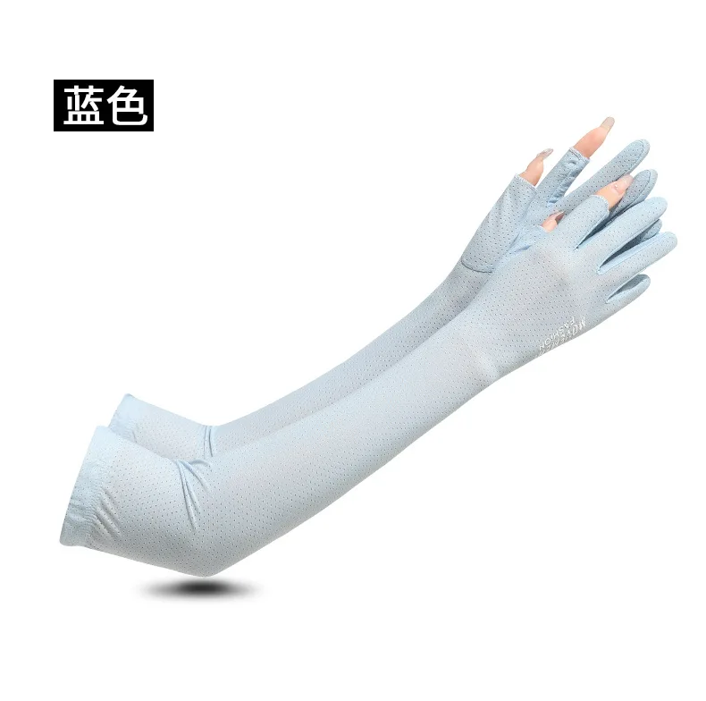 Солнцезащитные перчатки, тонкие ледяные рукава, ледяной шелк, летнее вождение, электромобиль, рыбалка, длинный рукав, защита рук