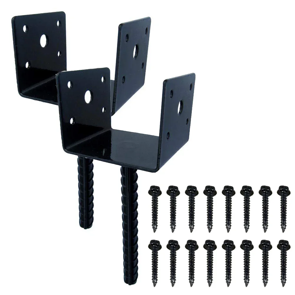 255*95*85 Mm U Shape Fence Post Holder Optimal Size Wide Applications Long Service Life Pre-drilled Screw Holes For Deck