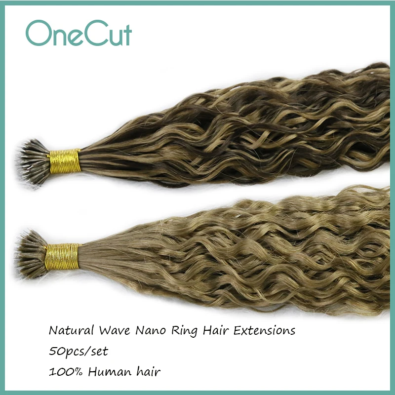 

Nano Ring Natural Wave Keratin Micro Bead Loop Human Hair Extensions 100% Real Remy Hair Natural Machine Made Pure Color 12"-26"