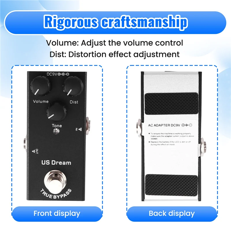 XSXS-US Dream تأثيرات كتلة واحدة دواسة تأثيرات صغيرة محمولة دواسة ملحقات الجيتار الكهربائي