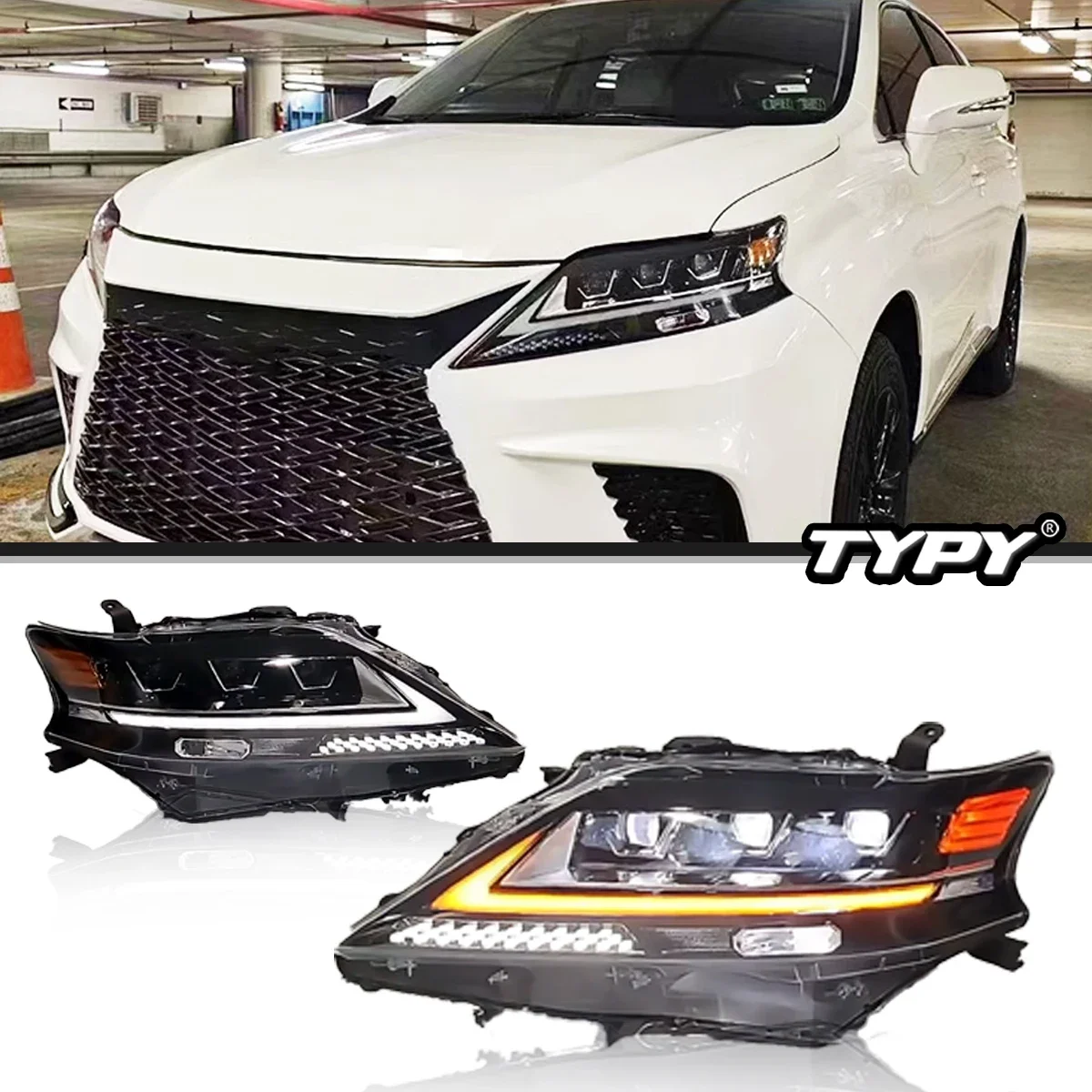 

TYPY Car Light For Lexus RX 2009-2015 Headlight LED Projetor head Lamp Daytime Running Light Automotive Accessories