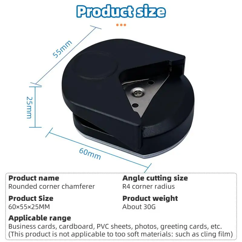 Mini Corner Portable R4 Rounder Paper Punch Card Photo Cutter DIY Craft Scrapbooking Tools Maker Cutting Machine Paper Trimmer