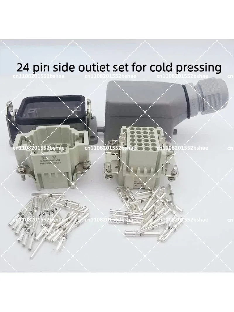 Heavy Duty Industrial Aviation Plug 24 Pin Male Female Core Connector for Cold Crimping