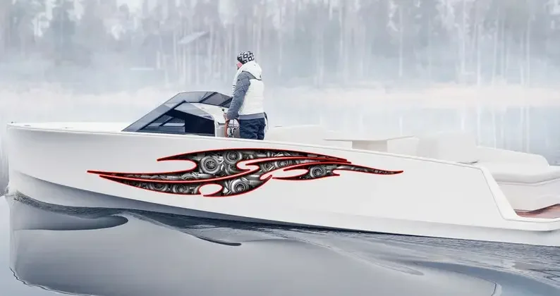 

Boat Decals 3D Sword Ripped Metal Vinyl Wrap Tattoo Watercraft Tribal Yacht Ranger Boat Decals and Stickers - ZZLB_5