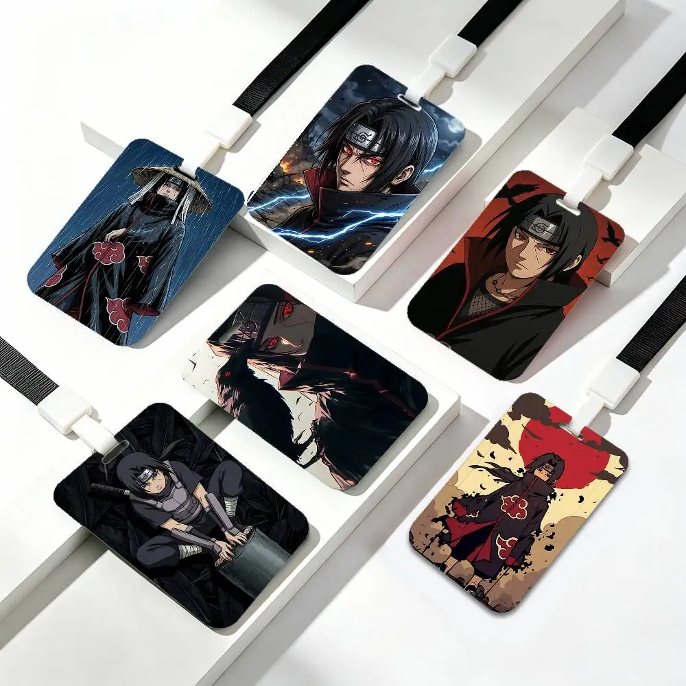 Itachi Uchiha ID Card Holder Badge Holders Lanyard Business Exhibit School Strap Neck Hang