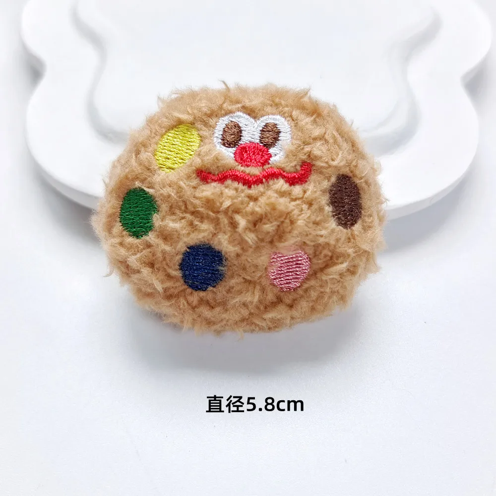 10pcs/lot DIY Handmade Cartoon cookie dolls Padded Patches Appliques For Clothes Sewing Supplies DIY Hair Decoration