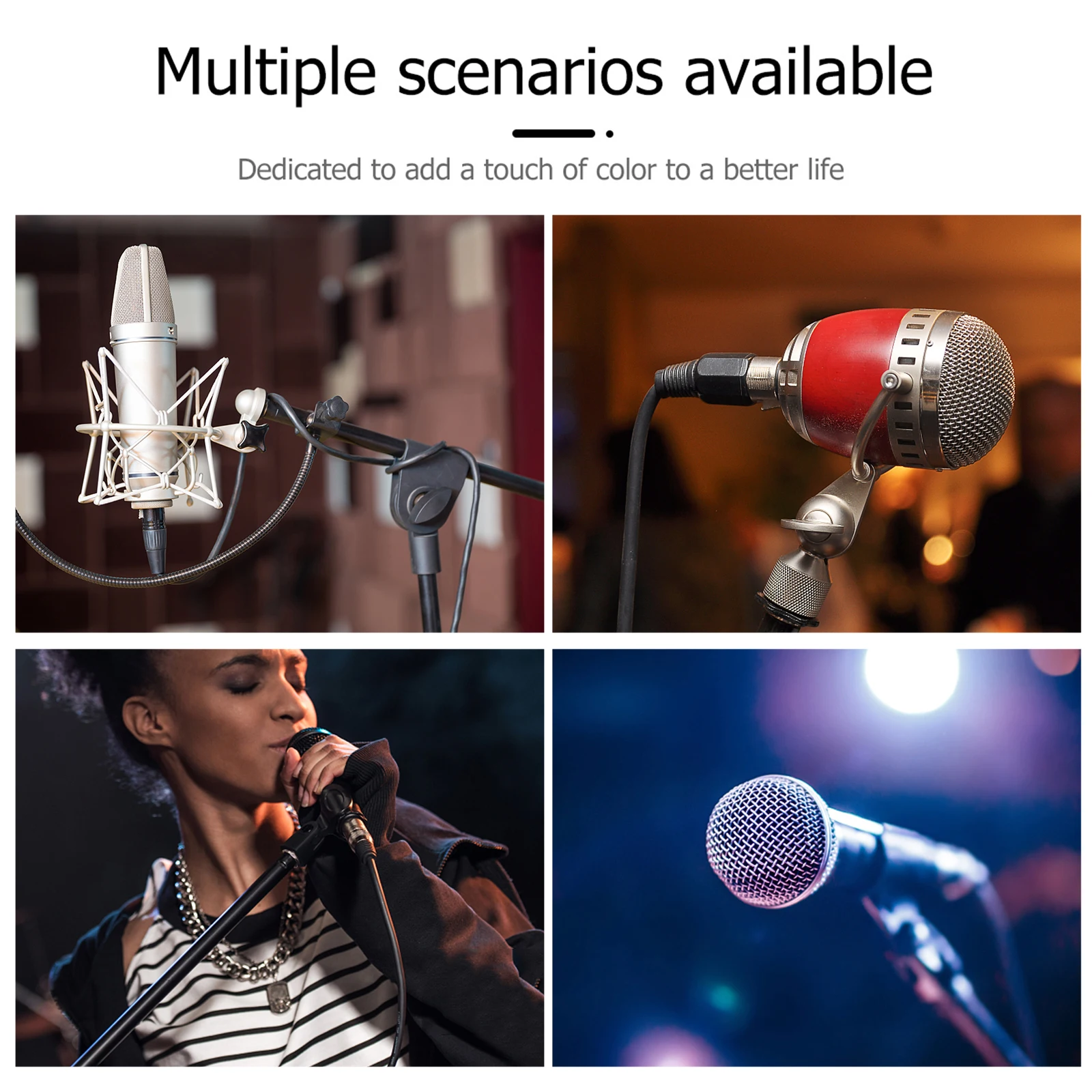 

Microphone Boom Pole Holder Sturdy Plastic Coated Design Lightweight Mic Support Holder for Audio Visual Boom Pole Stand