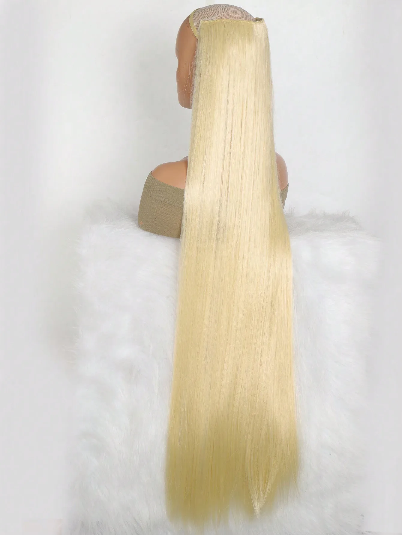 Aosiwig synthetische super lange gerade 100cm 5 Clip in Haar verlängerung Natur haar schwarz blond gefälschte falsche Haarteil für Frauen