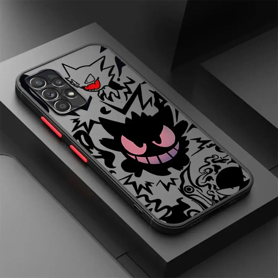 Phone Case for Samsung Galaxy A53 5G A16 A71 A12 A51 A23 A14 A52 A33 A72 A24 Frosted Funda Cover Comic Poison G-Gengar