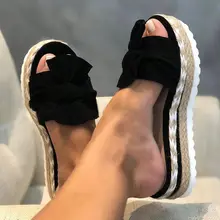 Women Summer Platform Sandals Bow Beach Shoes #6