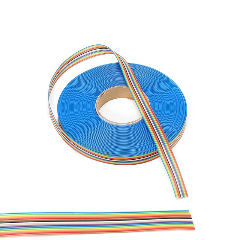 2m 16-poliges Flachband-Verlängerungskabel, Regenbogenkabel, 1,27mm Leiterabstand, Verbindungskabel für Elektronik – Detail 2