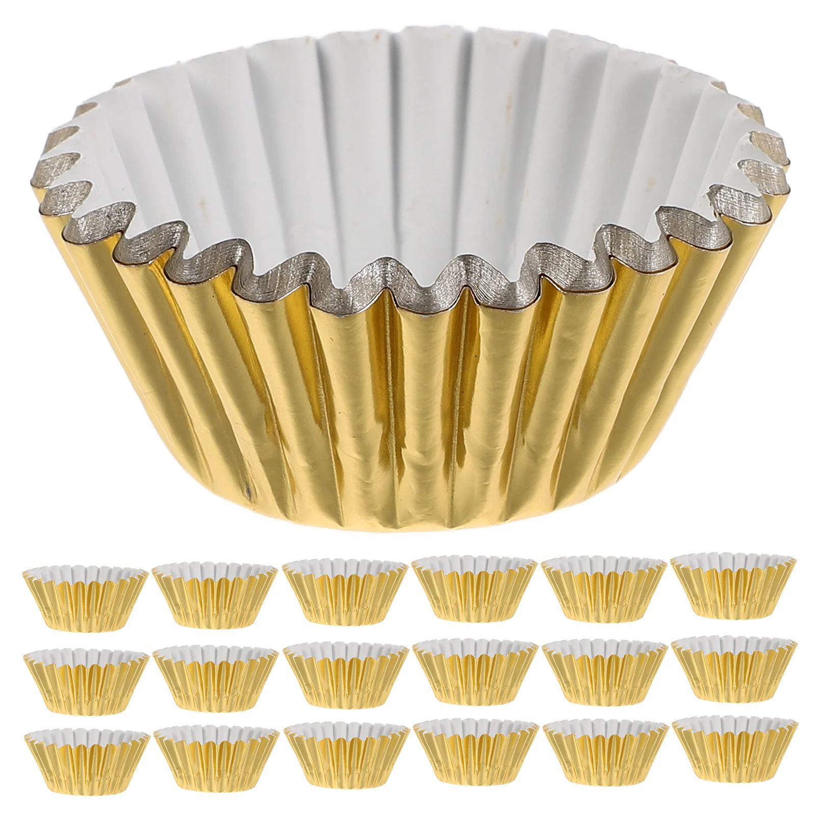 

500Pcs Mini Cupcake Liners Foil Reinforced Paper Baking Cups for Muffins Cakes Grease Resistant Ideal for Special Occasions