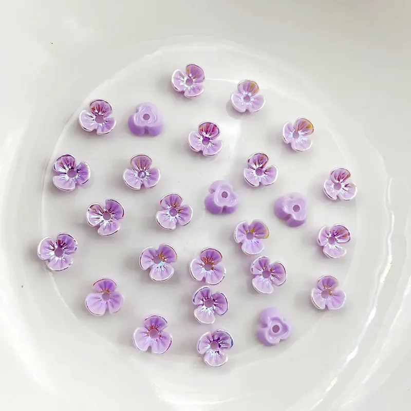 30PCS  fashion Style Nail Art 3D Rose Petal Resin Glazed Flowers Nail Art Accessories Rhinestone Decorations Manicure DIY Tips