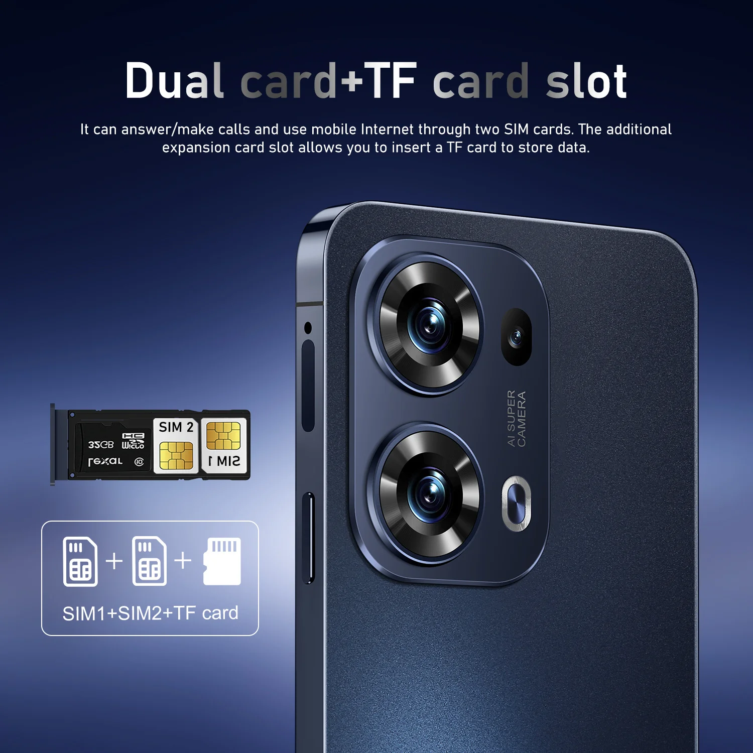 Reno 13 Pro HOT 2026 جودة عالية 7.3 بوصة الإصدار العالمي بطاقة مزدوجة ذكية 7800 مللي أمبير في الساعة وظيفة التعرف على الوجه