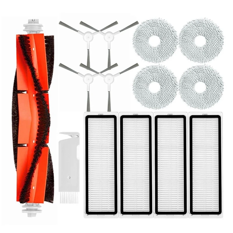 샤오미 로봇 진공 교체용 예비 부품, 메인 사이드 브러시, 헤파 필터 걸레 천, S10 +, S10 플러스