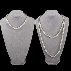 Korean Style Long Necklace Imitation Pearl Collarbone Chain French Trendy Pearl Neck Chain Sweet Elegant Party Accessorie
