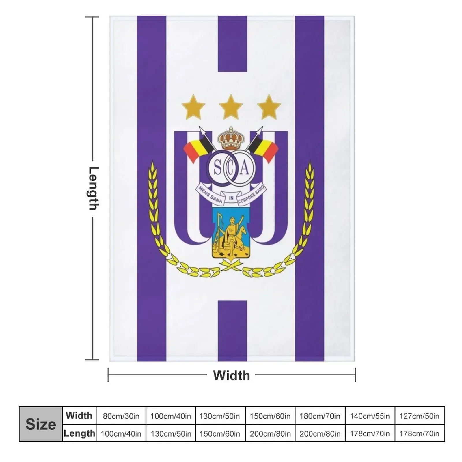 Anderlecht Footbal fans ultras hooligans, Belgium Throw Blanket Camping Heavy Kid'S Plaid heavy to sleep Flannels Blankets